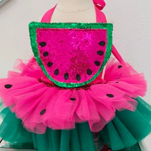 Watermelon romper tutu dress