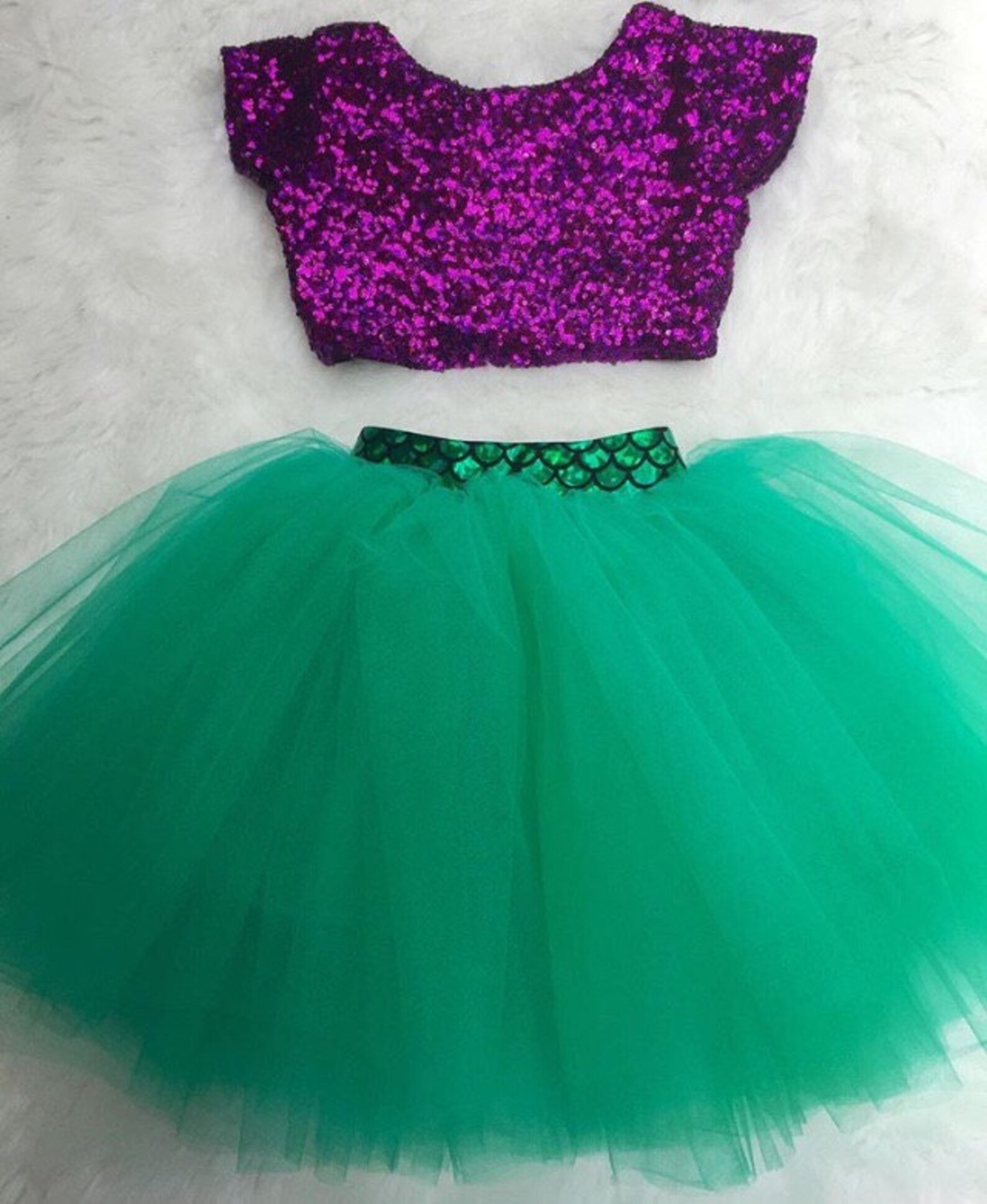 Baby Girls Purple Sequin Crop Top Etsy