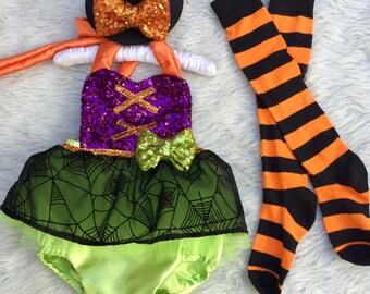 Halloween "Witches Sparkle Too" Witch Romper witch costume