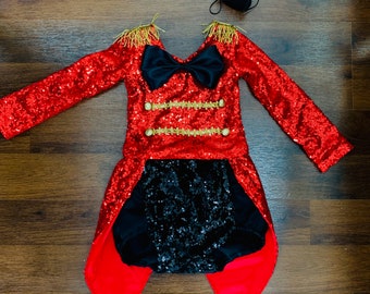 Long sleeve 2 piece Greatest showman costume Ringmaster Circus-Inspired Romper for Girls