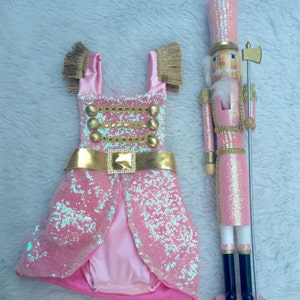 Pink Sparkly Nutcracker inspired Romper for girls circus theme party