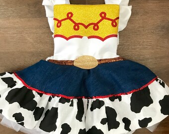 Toy inspired romper with Tutu and skirt