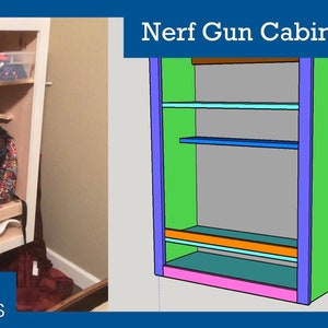 Nerf Gun Cabinet Digital Plans To Build Your Own Nerf Etsy