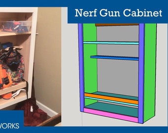 Nerf Gun Cabinet - Digital Plans to Build Your Own Nerf Blaster Storage Cabinet