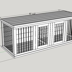 Digital Plans Large Wooden Double Dog Kennel image 3