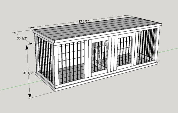 free double dog kennel plans