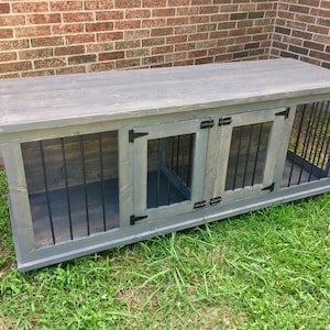double dog crate furniture plans