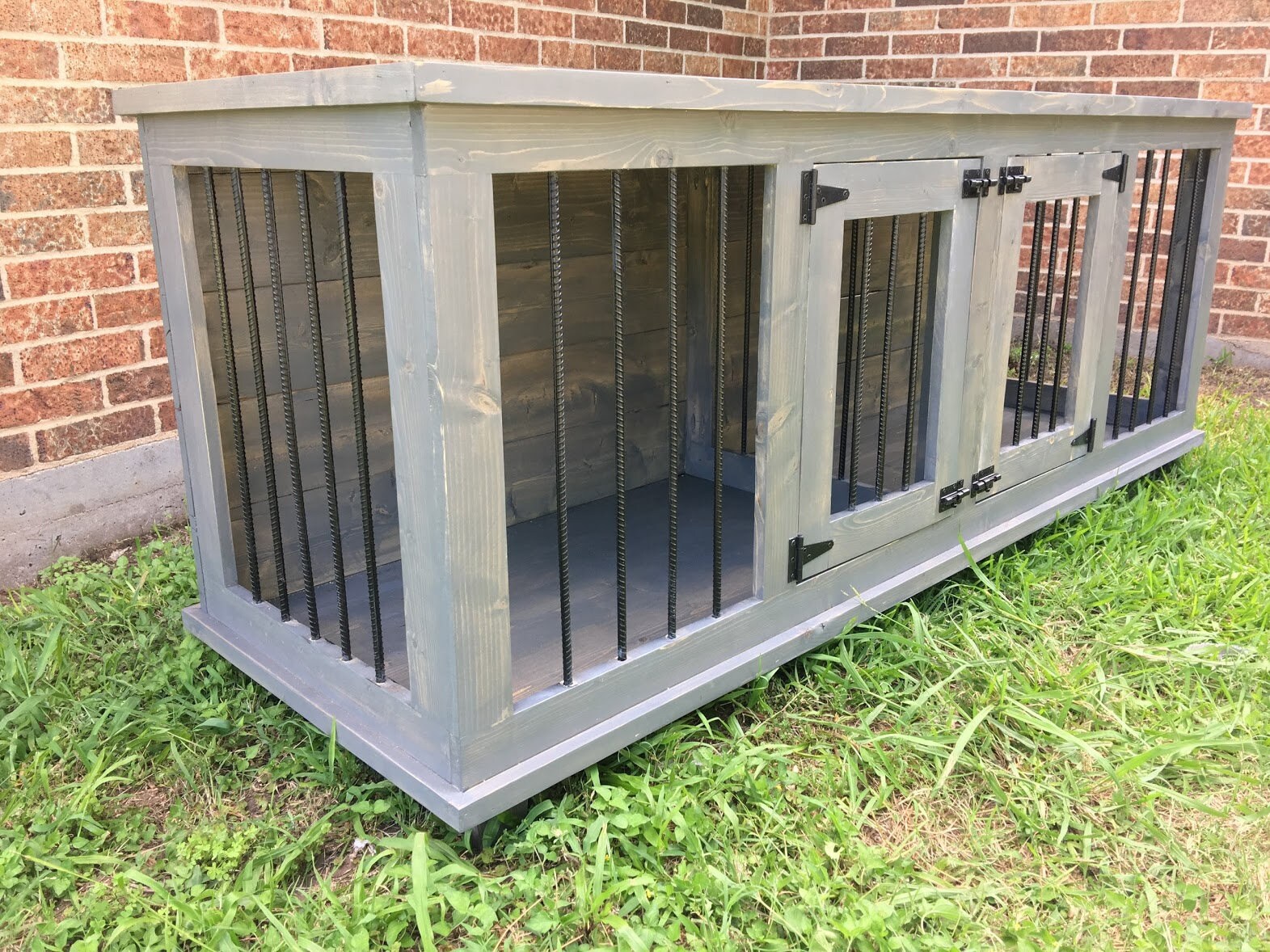 Plans to build your own Wooden Double Dog Kennel DIY Plans Etsy