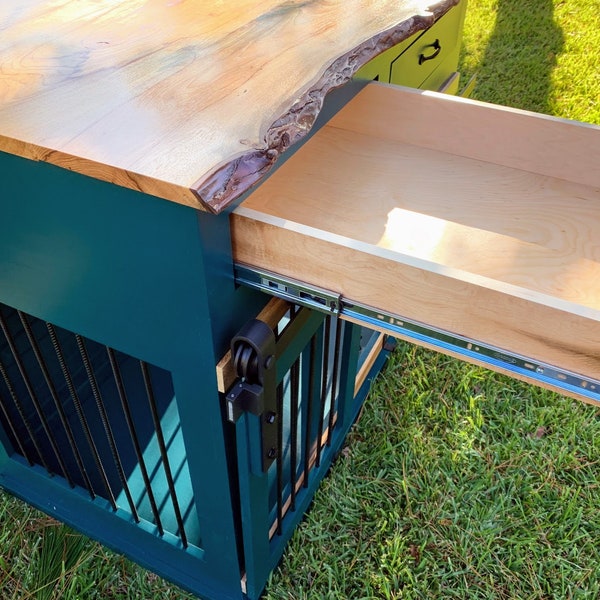 Drawer Mod Add-on Plan for our DIY Dog Crate Woodworking Plans