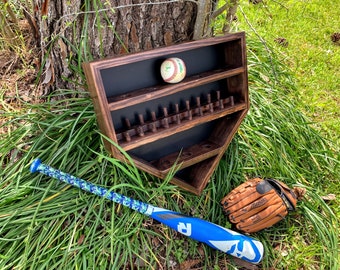 Caja para anillos y pelotas de torneo de béisbol (o vitrina para el plato de home): planos digitales y planos para construir el suyo propio