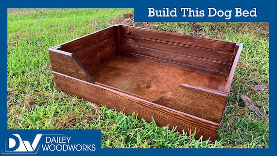 Wooden Dog Bed Downloadable Plans to Build Your Own Etsy