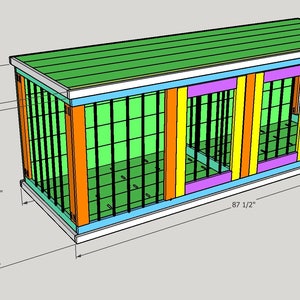 Digital Plans Large Wooden Double Dog Kennel image 5