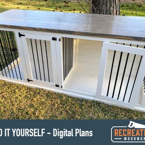 Digital Plans Large Wooden Double Dog Kennel image 4