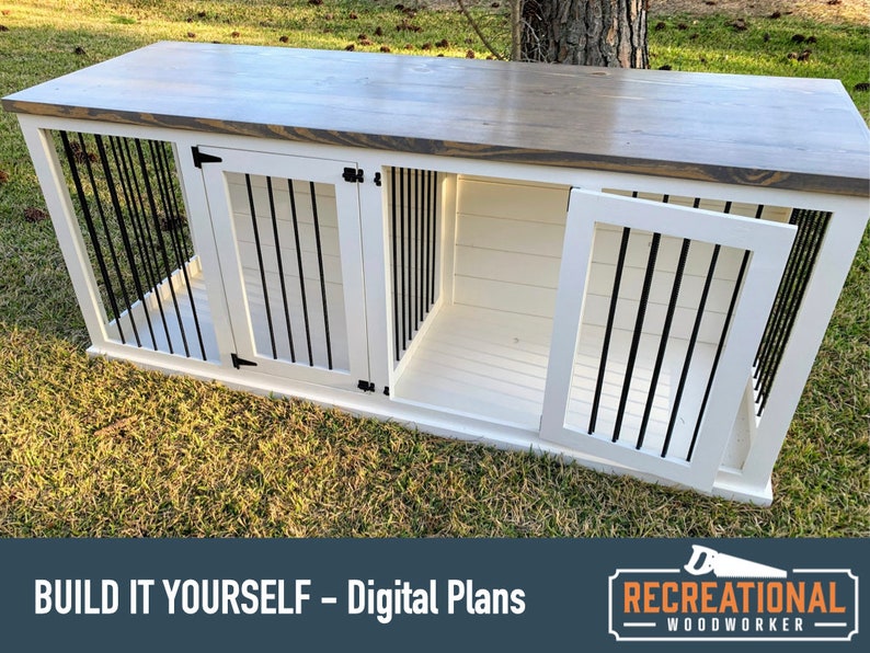 Digital Plans Large Wooden Double Dog Kennel image 4