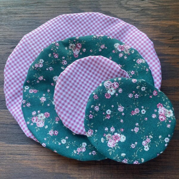 Sourdough bread bowl cover set, sourdough starter jar covers, sourdough gifts, baking lover gifts, reusable fabric bowl covers, zero waste