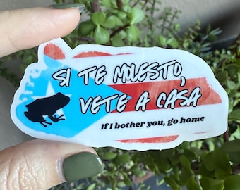 Coqui Frog Puerto Rico Flag Sticker