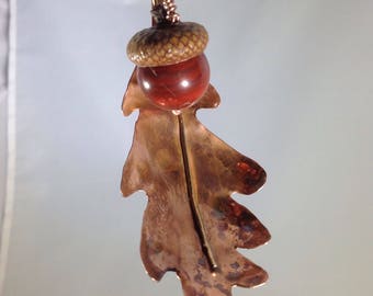 Oak leaf and acorn ornament