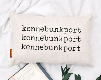 Kennebunkport Pillow, Maine Pillow, City Pillow, Custom City Pillow, Custom Word Pillow, Housewarming Gift, Closing Gift, Hostess Gift