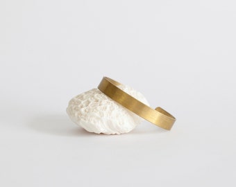 Extra large, flat brass cuff bracelet, simple and modern (SOLD INDIVIDUALLY) •