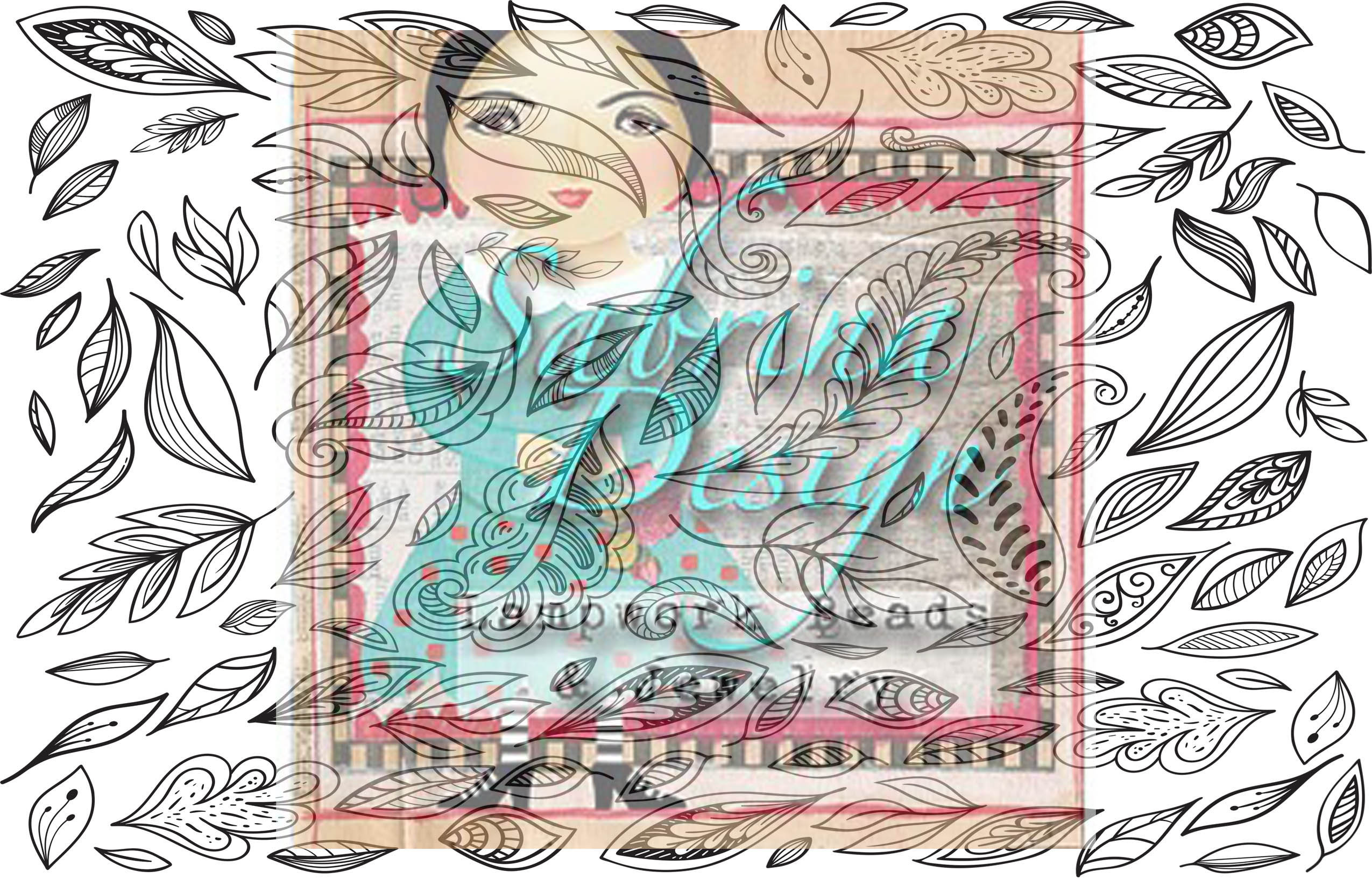 Leaf Doodles Waterslide Decals for Lampworking, Enameling & Ceramics by