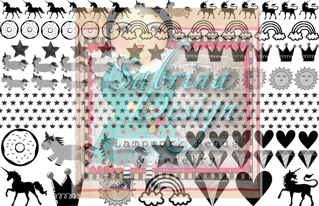 Unicorn Waterslide Decals for Lampworking Enameling & Etsy