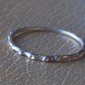 Itty Bitty 1mm Squid Sterling Silver Tentacle ring. Handmade Rustic Design Made to Order in ANY size Octopus Nautical tentacle Handmade