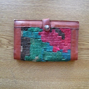 Carteira Kilim turca vintage tecida à mão, pasta