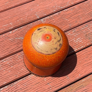 Antike handbemalte schöne hölzerne Lacquerware Gewürzbox aus Afghanistan / Pakistan, atemberaubende handbemalte antike Gewürzdose