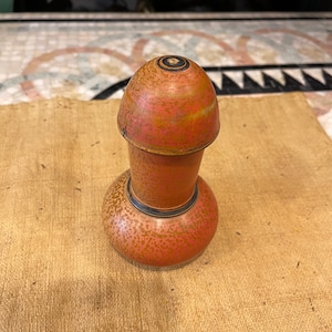 Antike handbemalte schöne hölzerne Lacquerware Gewürzbox aus Afghanistan / Pakistan, atemberaubende handbemalte antike Gewürzdose
