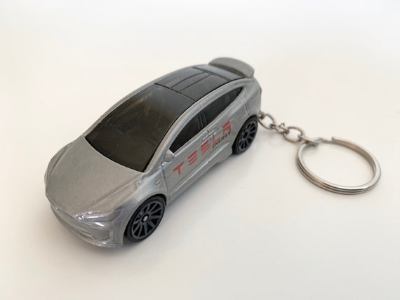 Tesla Model X Hot Wheels Die Cast On Key Chain