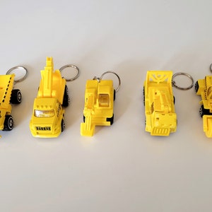 Bau - Kipper, Kran, Bagger, Cherry Picker, Roll-Druckguss-LASTWAGEN Schlüsselanhänger