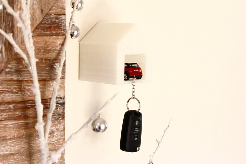 Mini Garage Car Key Keychain Holder Etsy