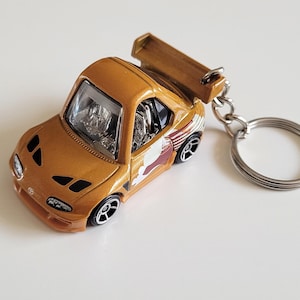 Tooned Toyota Supra Fast and Furious - Hot Wheels Die cast on Key Chain