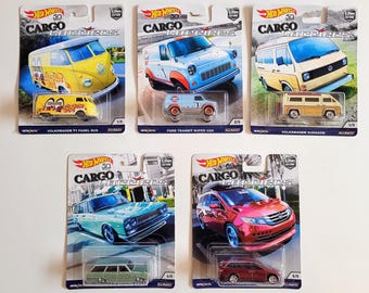 Hot Wheels - Cargo Carriers - Car Culture 50th Anniversary - Full Set or Individual - Premium Metal on Metal Real Riders Collectable