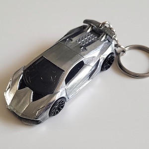Lamborghini Sesto Elemento - Polished Hot Wheels Die cast on Key Chain