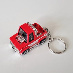 Tooned 1983 Chevy Silverado - Hot Wheels Die cast on Key Chain