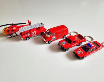 Fire Rescue Vehicles - Die cast Truck Car Van Keychain