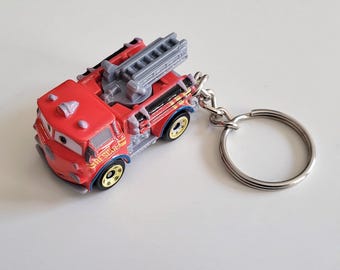 Red Firetruck Disney Pixar Cars Mini Racer Die cast on Key Chain