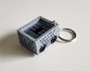 Minecart from Minecraft - Hot Wheels Die cast on Key Chain