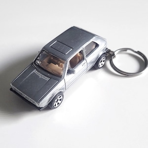 Volkswagen Golf GTI Mark 1 - Polished Hot Wheels Die cast on Key Chain