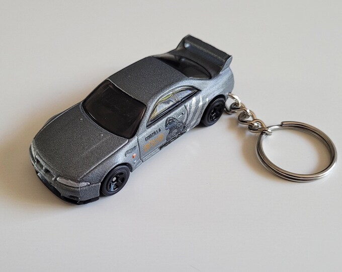 Nissan Skyline GT-R R33 Godzilla - Hot Wheels Diecast on Key Chain - Etsy