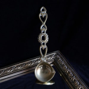 Vintage brass decorative serving spoon. image 3