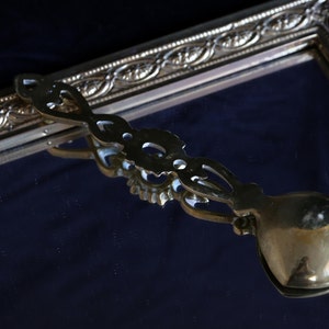 Vintage brass decorative serving spoon. image 4