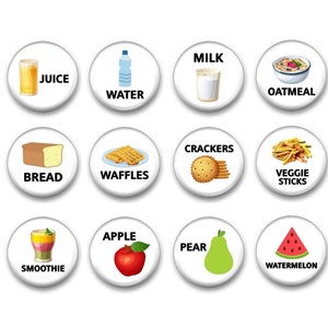 Miniature Food Magnets - Communication Resources - English as a Second Language - ESL Teacher - Autism Spectrum - Grocery list