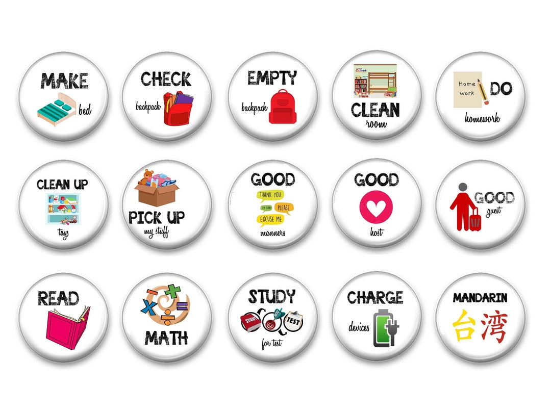 Visual Routine Magnets or Clips Autism Routine Learning - Etsy Australia