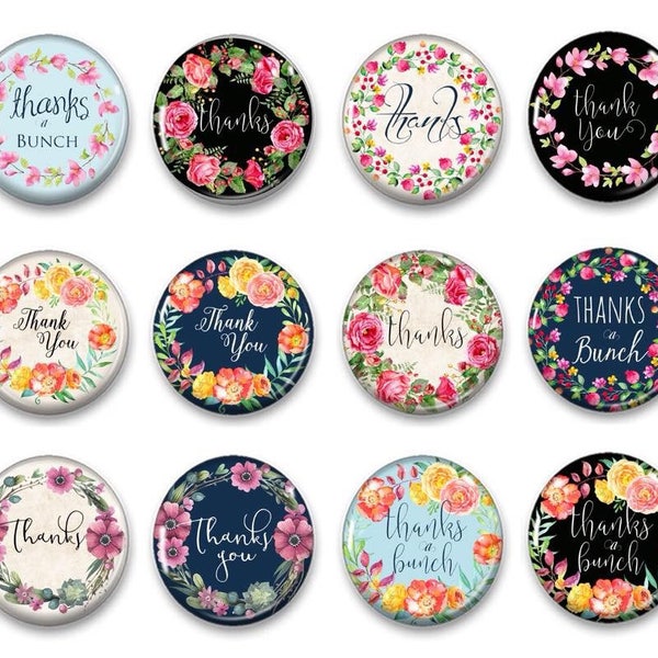 Thank You Magnets - Thank You Gift  - Refrigerator Magnets - Fridge Magnets - Cubicle Decor - Unique Gift - Large Magnets