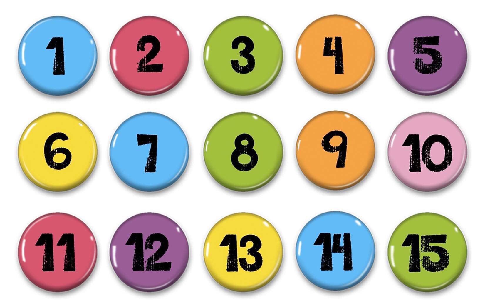 Brightly Colored Student Number Magnets Attendance Numbers | Etsy