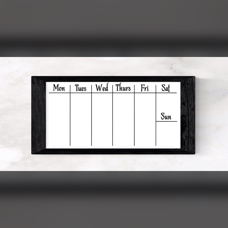 Custom Framed Whiteboard Calendar Family Command Etsy