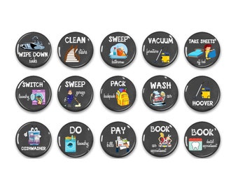 Chore Magnets - Chore Chart Chores - Custom Chores - Kids Jobs - Visual Schedule - Daily Routine - Custom Magnets