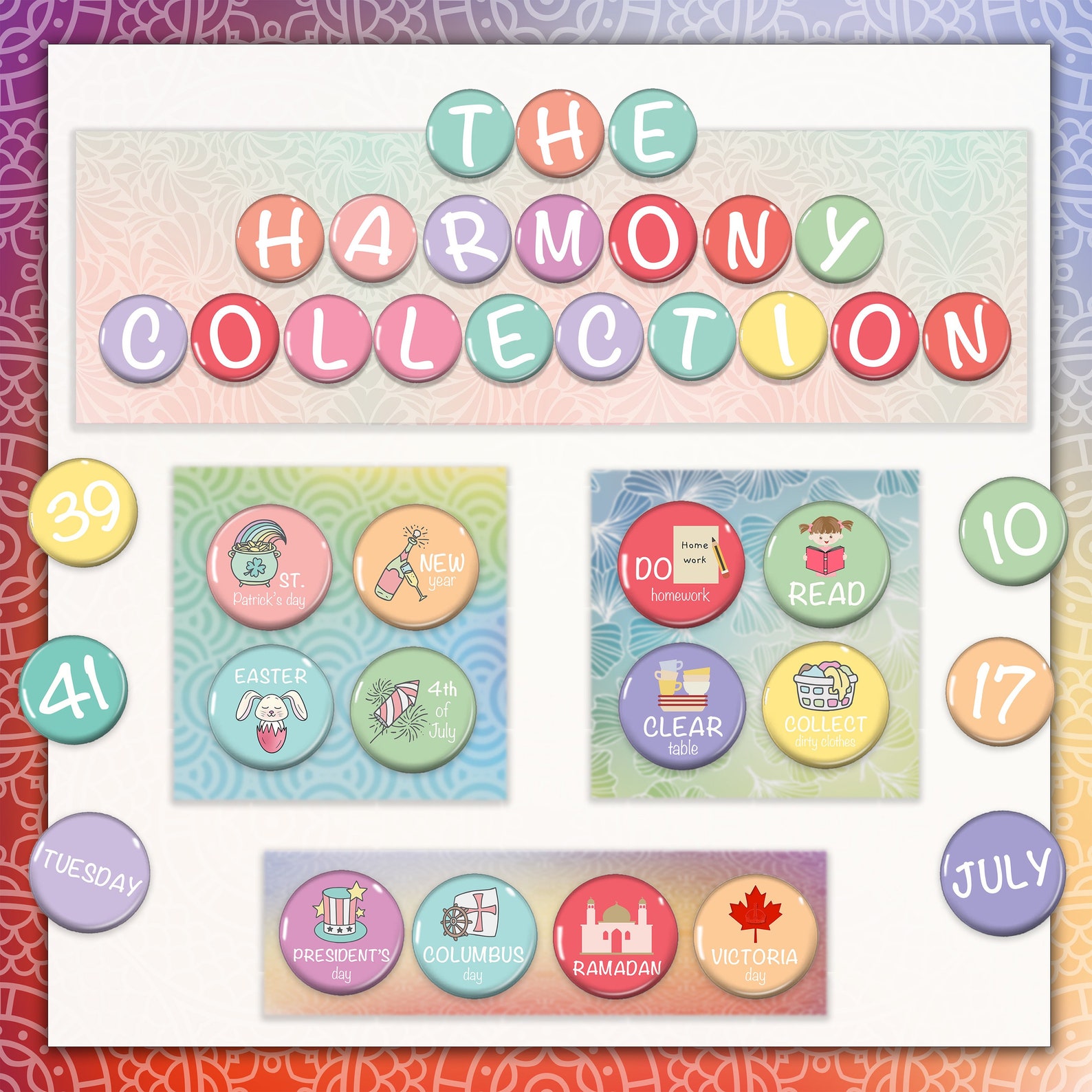 Holiday Calendar Holidays Classroom Etsy